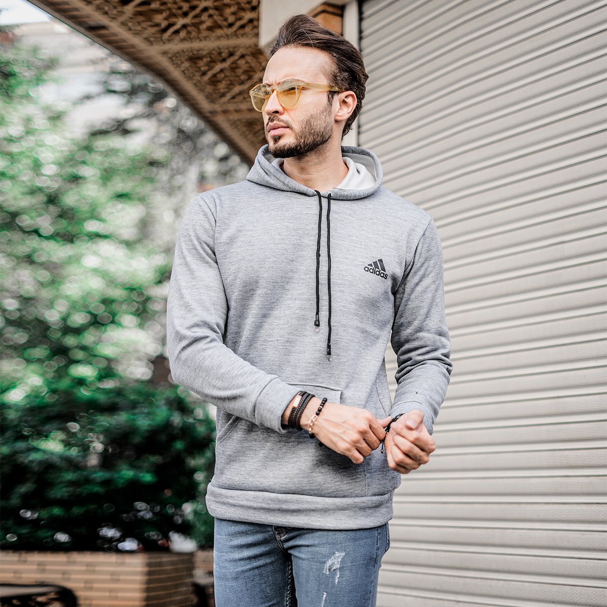 هودی کلاه دار مردانه طرح آدیداس مدل sadra