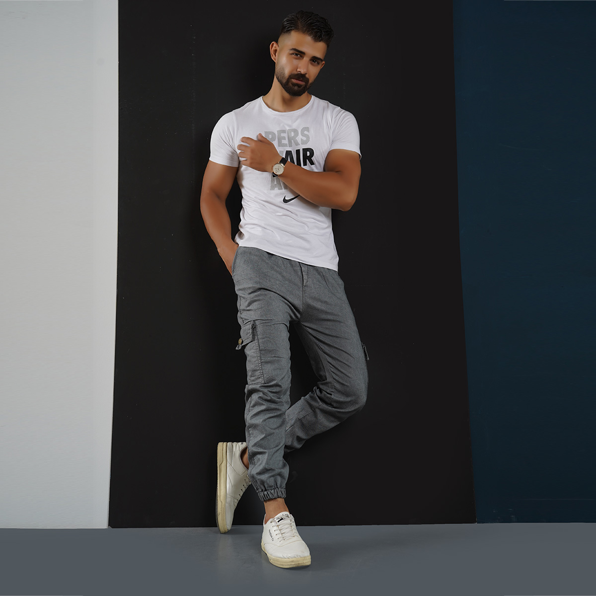 شلوار اسلش طوسی مردانه مدل ARAZ