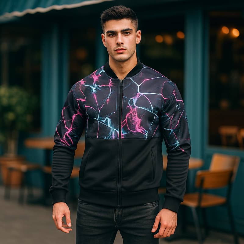 سوییشرت طرح رعدوبرق مردانه مدل L62