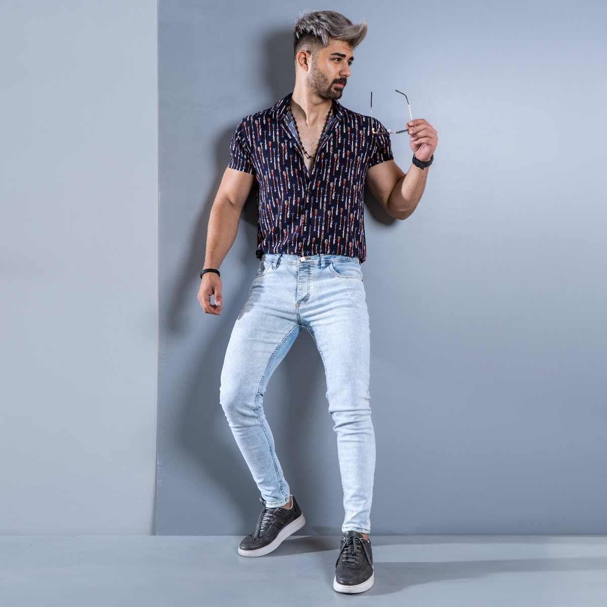 پیراهن هاوایی مردانه مدل Fogi