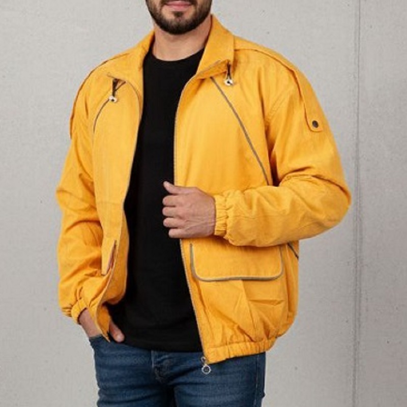 کاپشن میکرو زرد مردانه مدل Panama