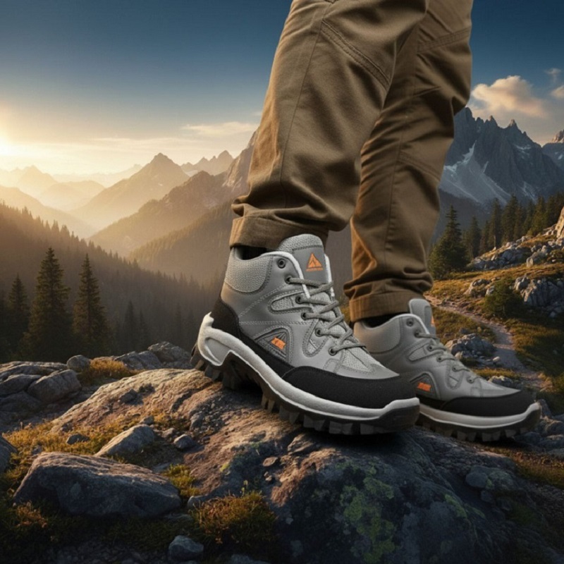 کفش ساقدار مردانه طوسی مدل JAX