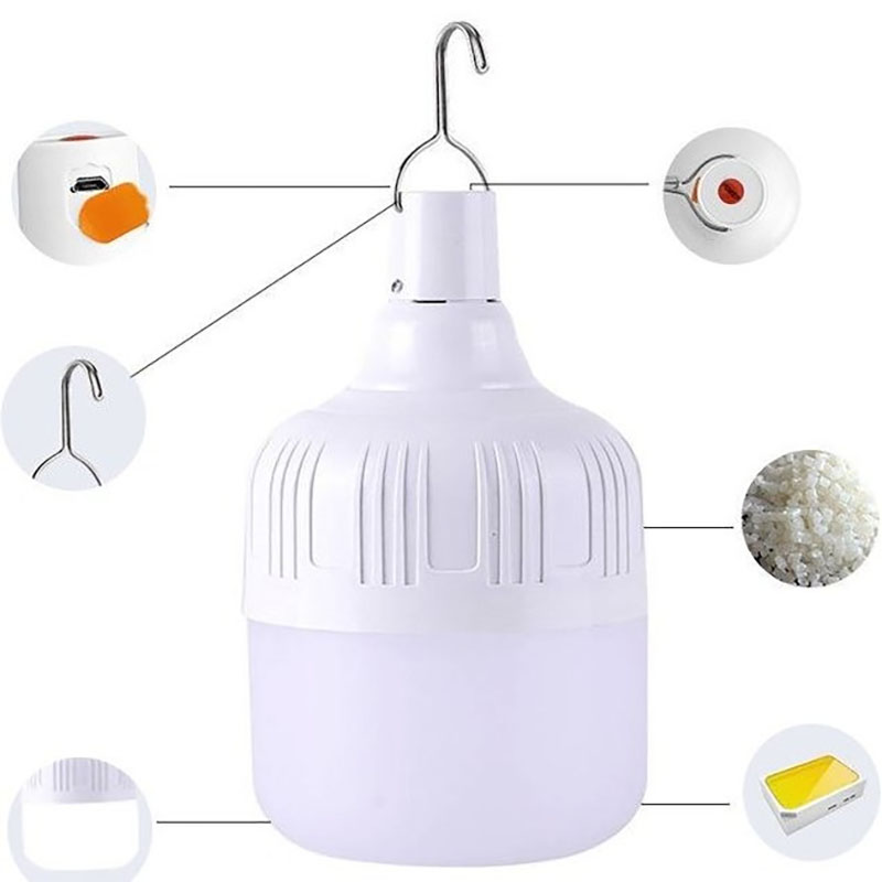 لامپ شارژی 60 وات sanan-سفید