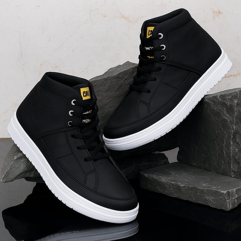 کفش ساقدار مردانه مشکی مدل R88-مشکی